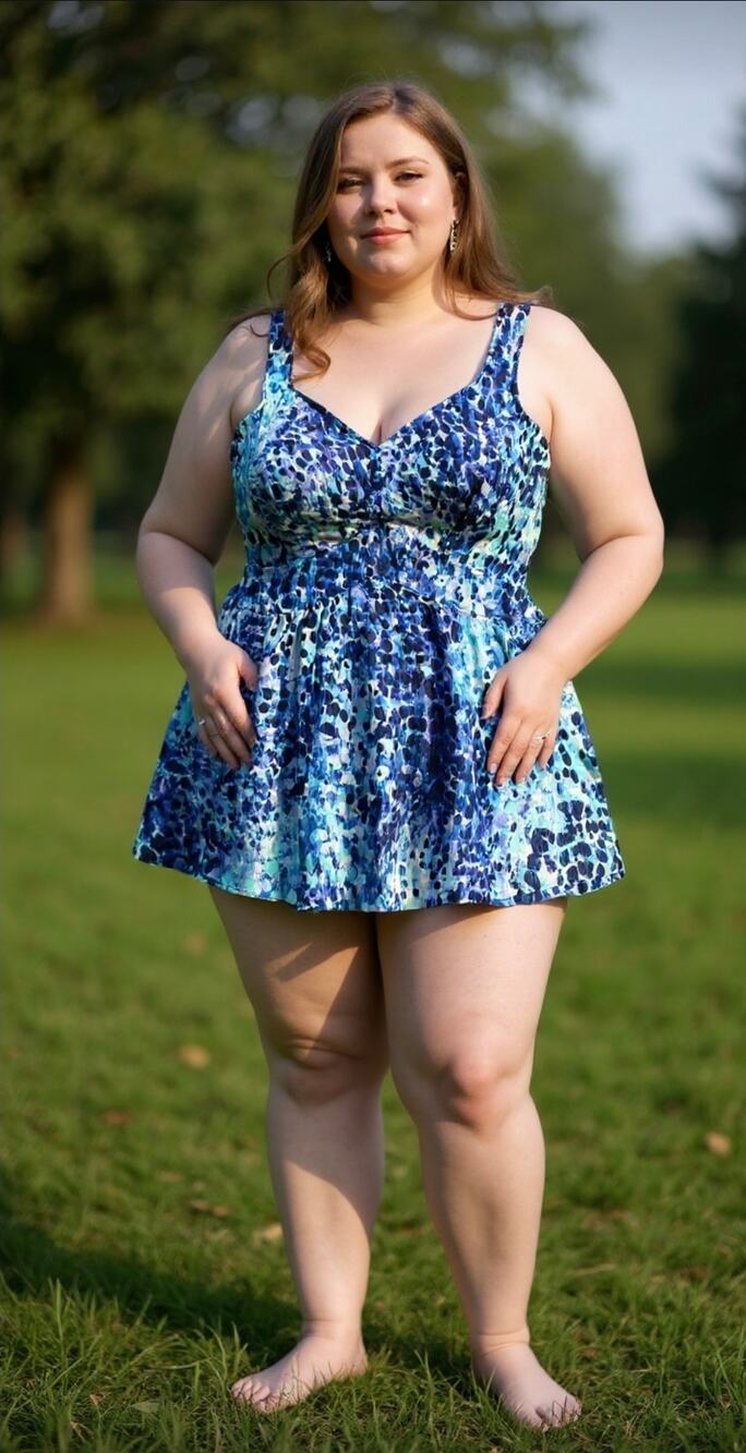Azul by Maxine of Hollywood Plus Size 20W Blue Swim Dress One Piece